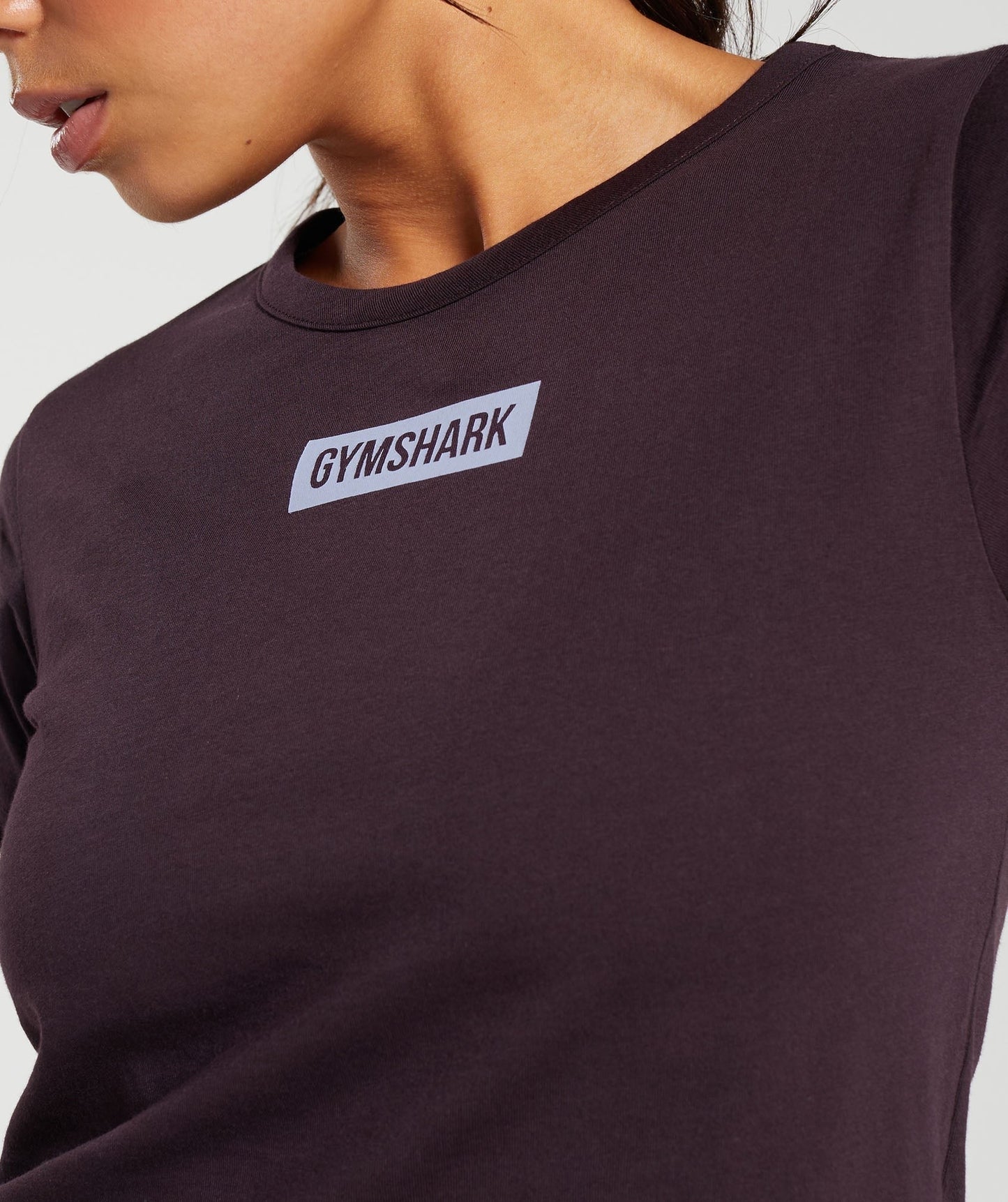 Gymshark Block Crop Top - Plum Brown