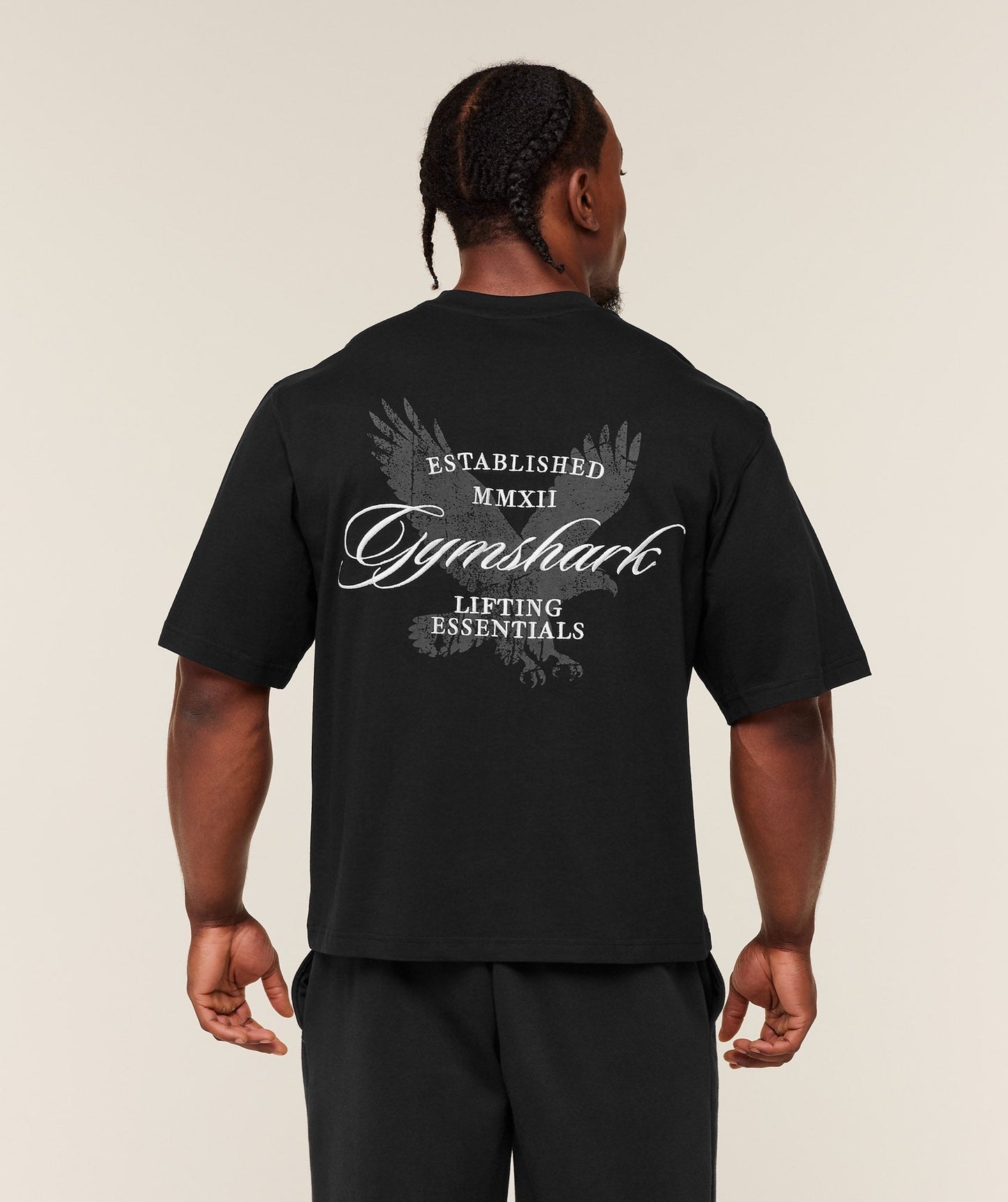 Gymshark Eagle Script Graphic T-Shirt - GS Black