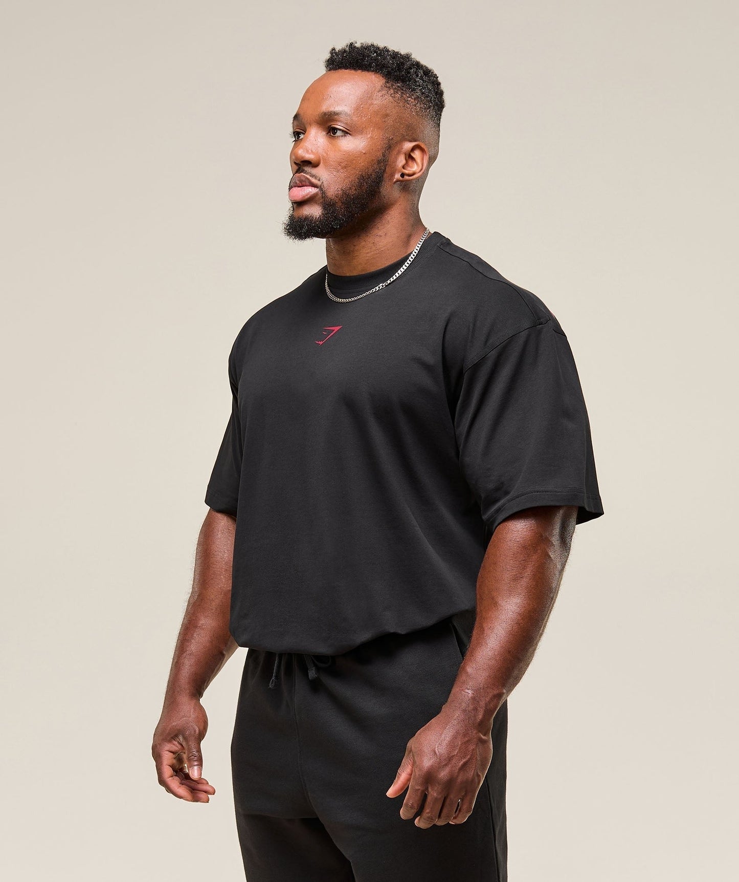 Gymshark Power T-Shirt - Black/Conditioning Red