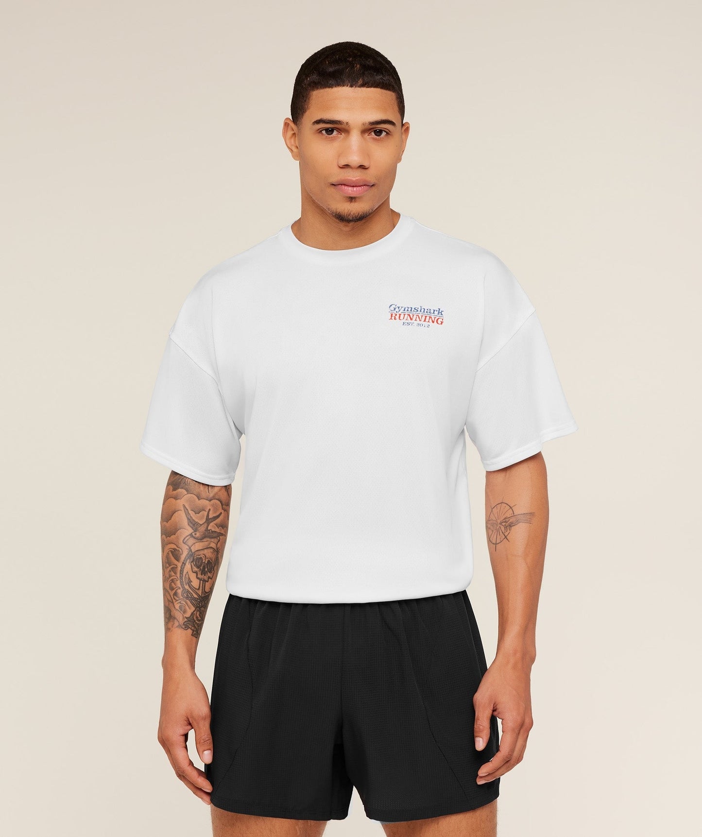 Gymshark Run Club Graphic T-Shirt - GS White