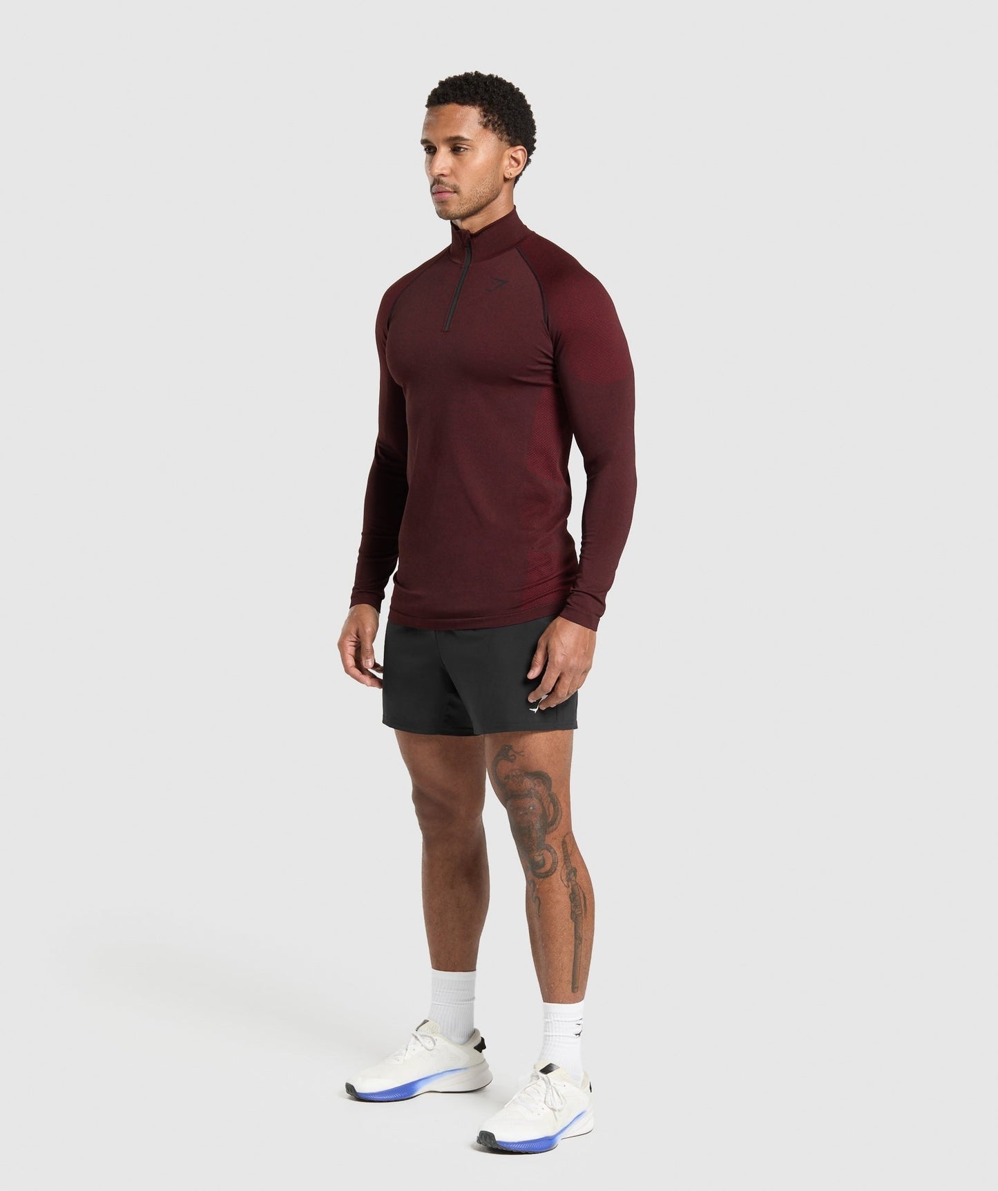 Gymshark Vital 1/4 Zip - Black/Sets Red