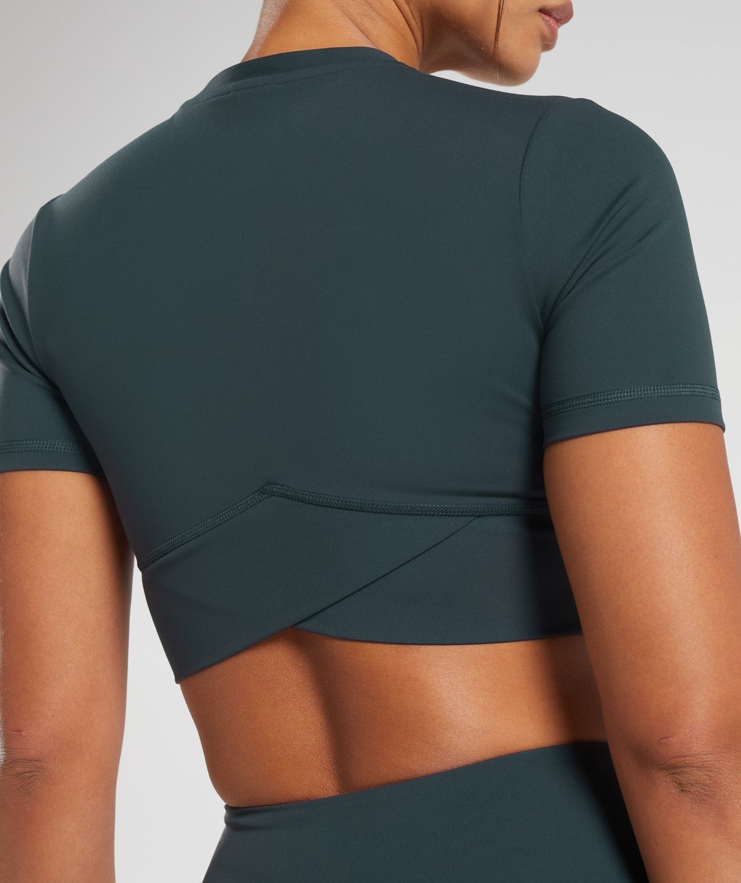 Gymshark Crossover Crop Top - Darkest Teal