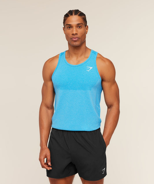 Gymshark Vital Tank - White/Brand Blue