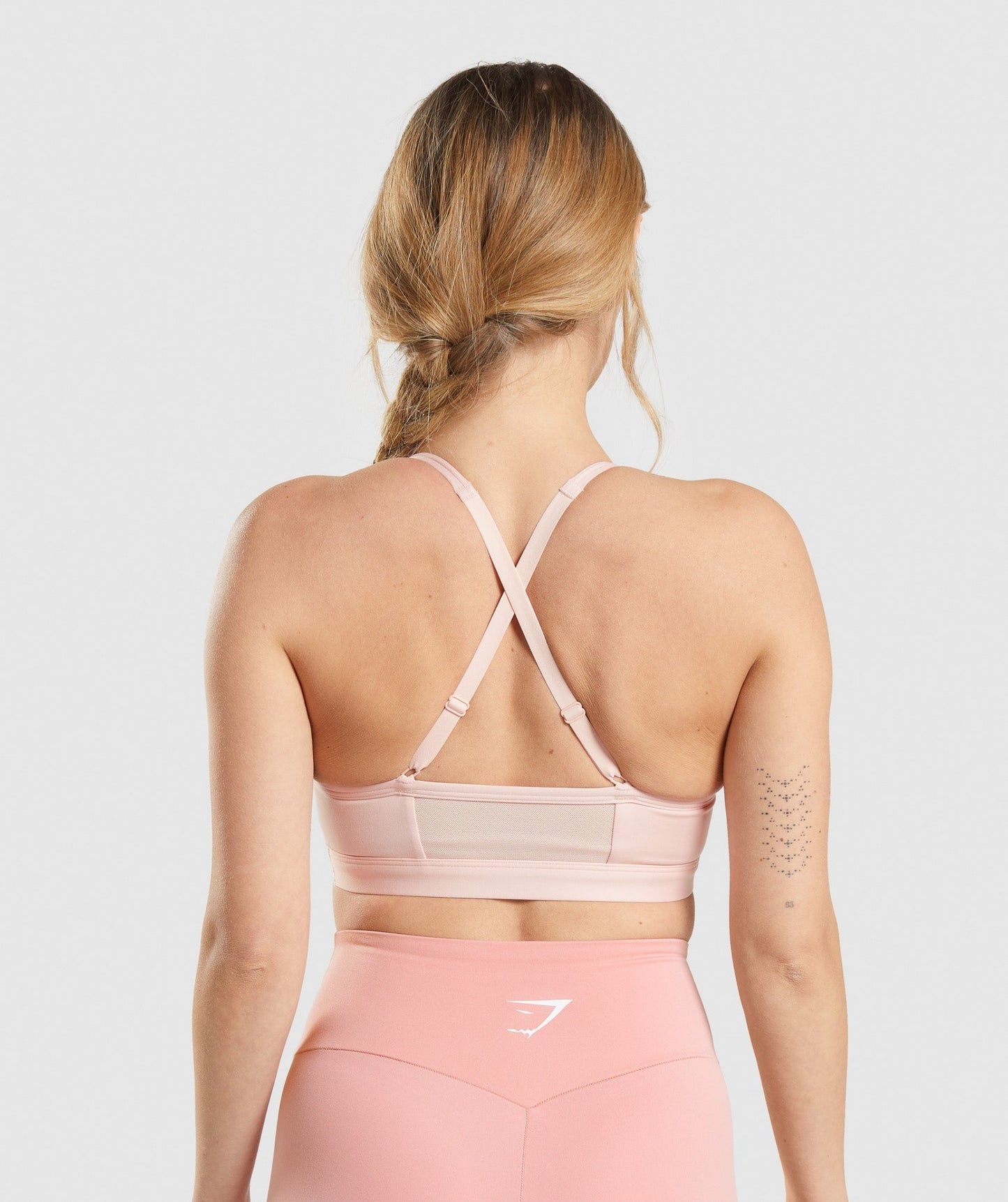 Gymshark Ruched Sports Bra - Light Pink