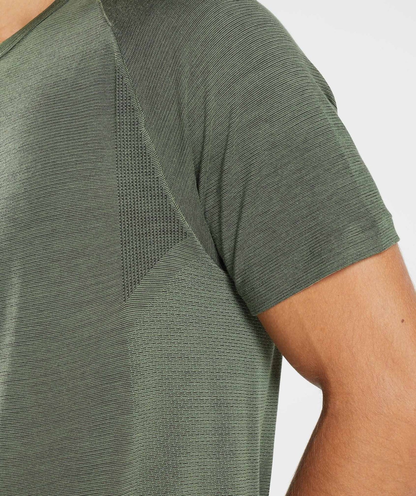 Gymshark Retake Seamless T-Shirt - Core Olive/Black Marl