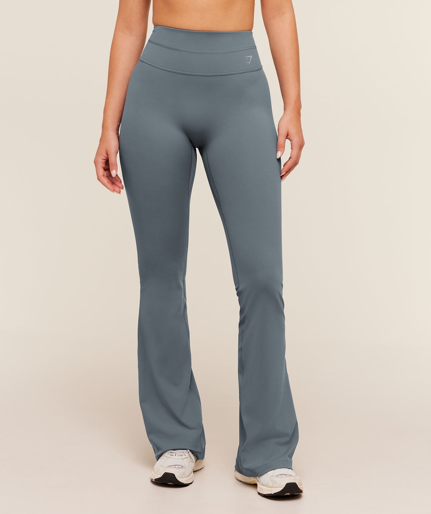 Gymshark Crossover Back Flared Leggings - Iron Blue