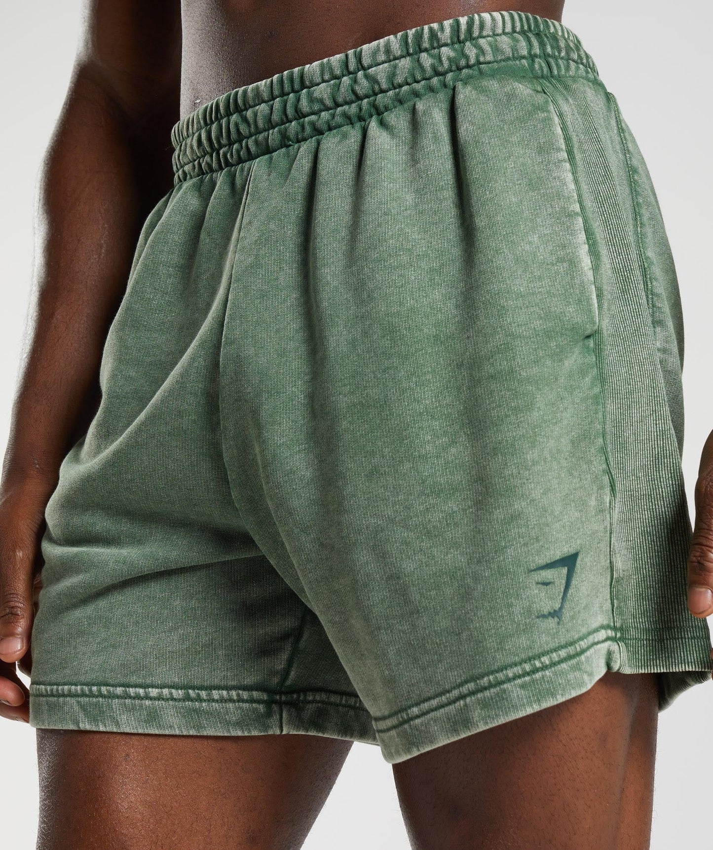 Gymshark Power Washed 5" Shorts - Iguana Green