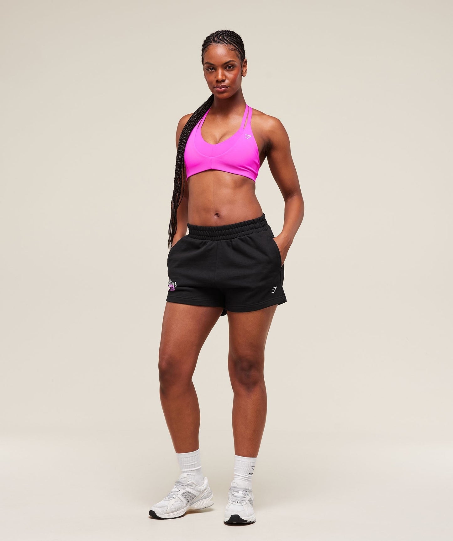 Gymshark Cherry Graphic Shorts - Black