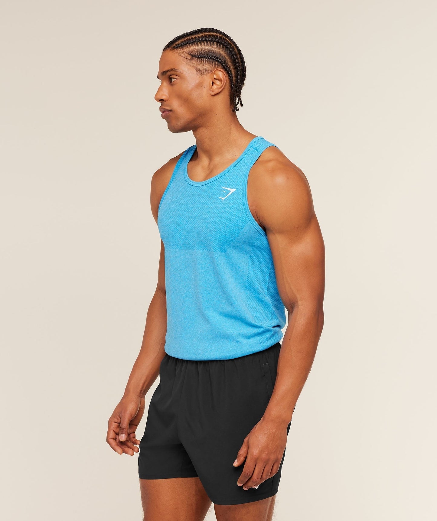 Gymshark Vital Tank - White/Brand Blue