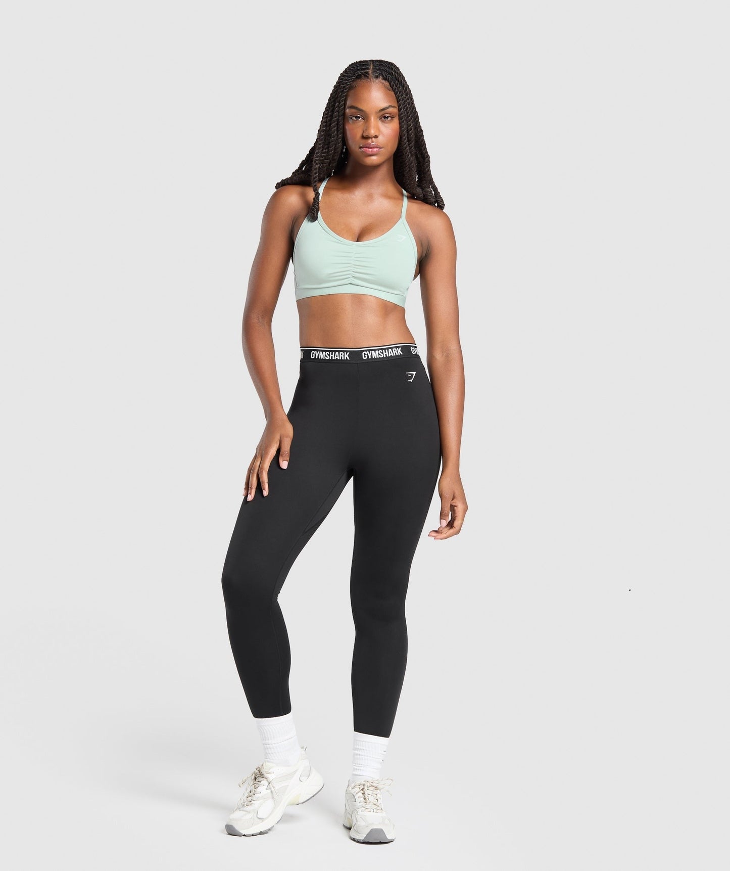 Gymshark Ruched Sports Bra - Morning Blue