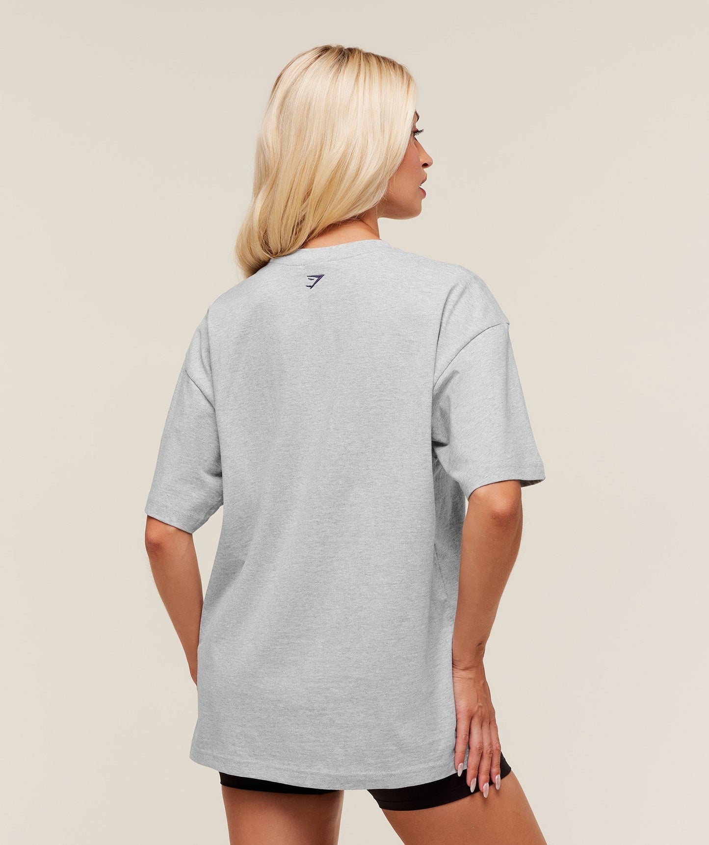 Gymshark Collegiate Graphic T-Shirt - Light Grey Core Marl