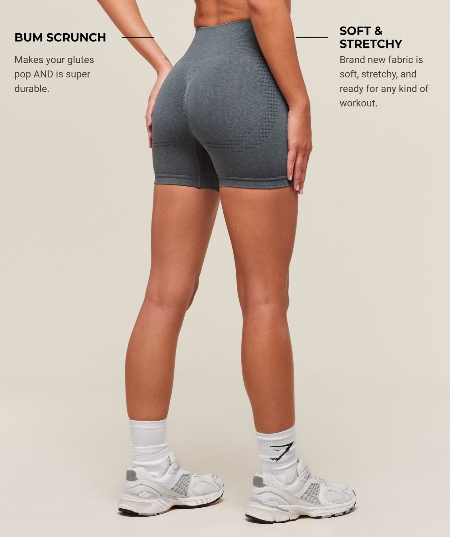 Gymshark Vital Soft Shorts - Strong Grey/Marl