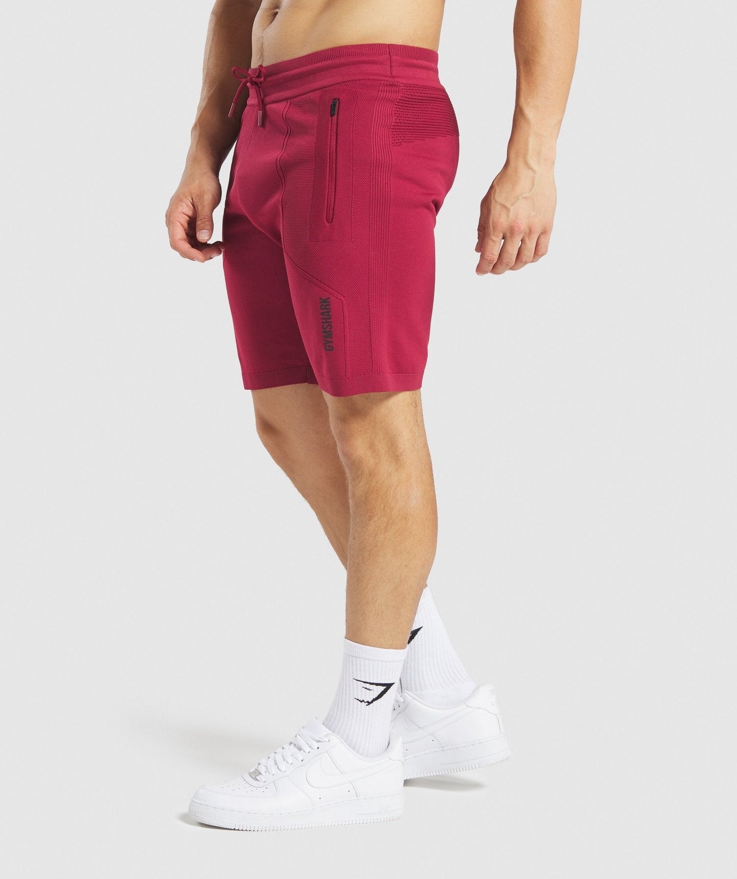Gymshark True Knit Shorts - Burgundy