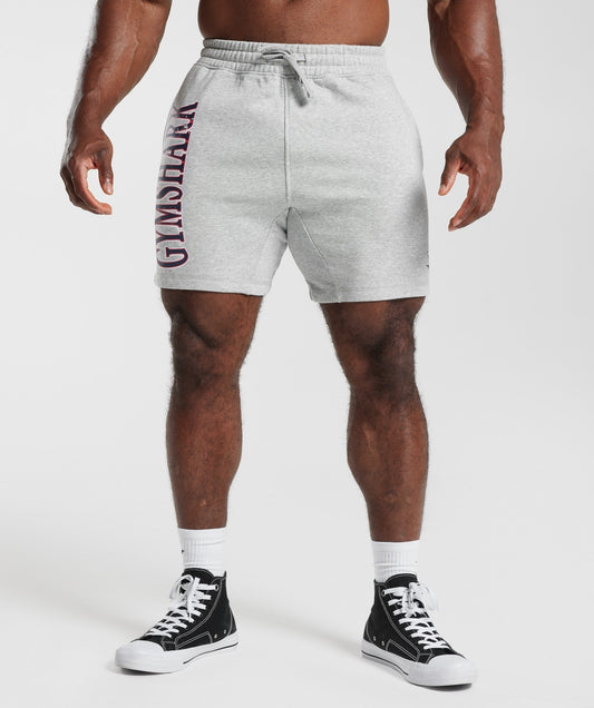 Gymshark Retrowave Shorts - Light Grey Core Marl
