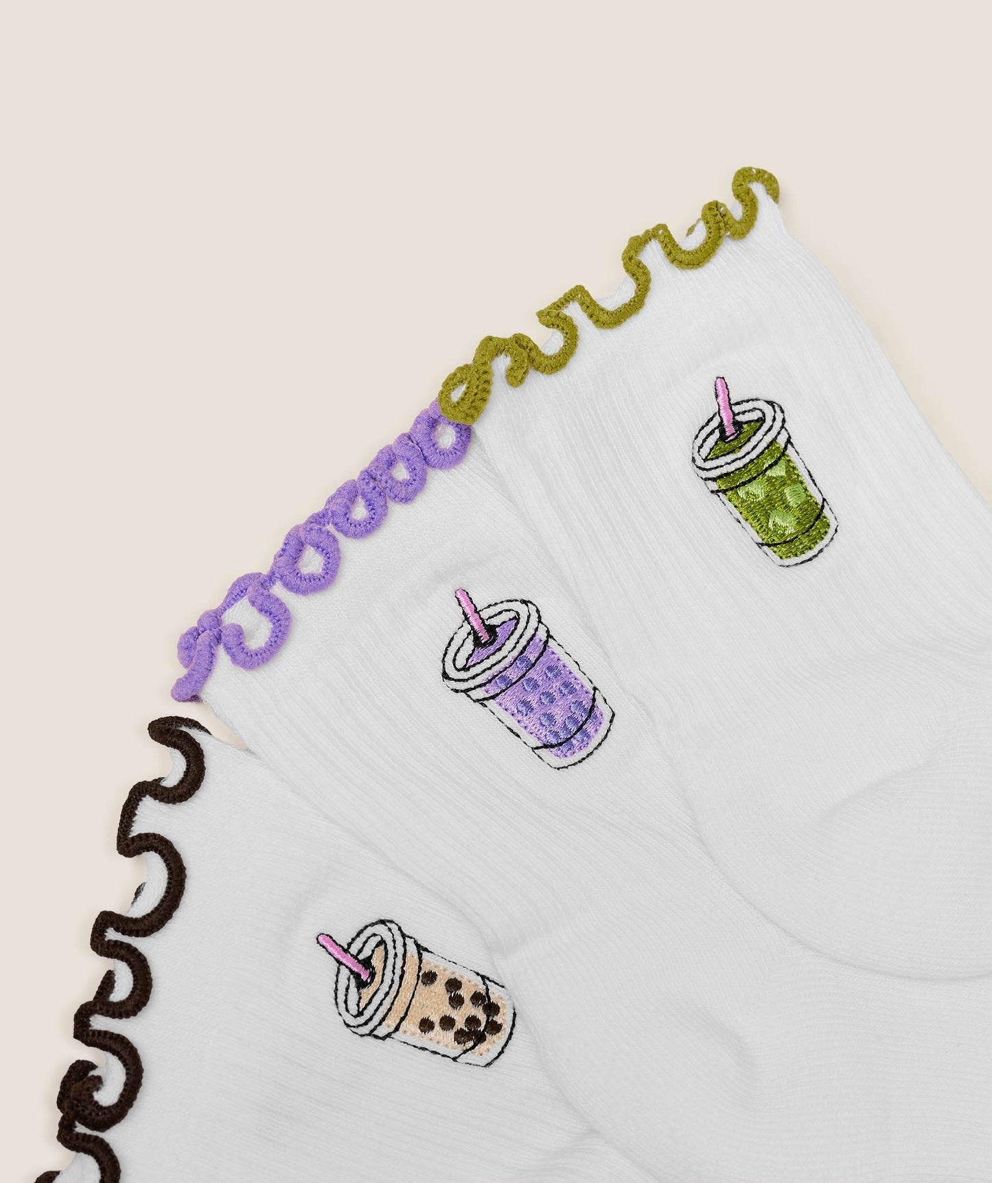 Gymshark Hydration Graphic Midi Frill Socks 3pk - White