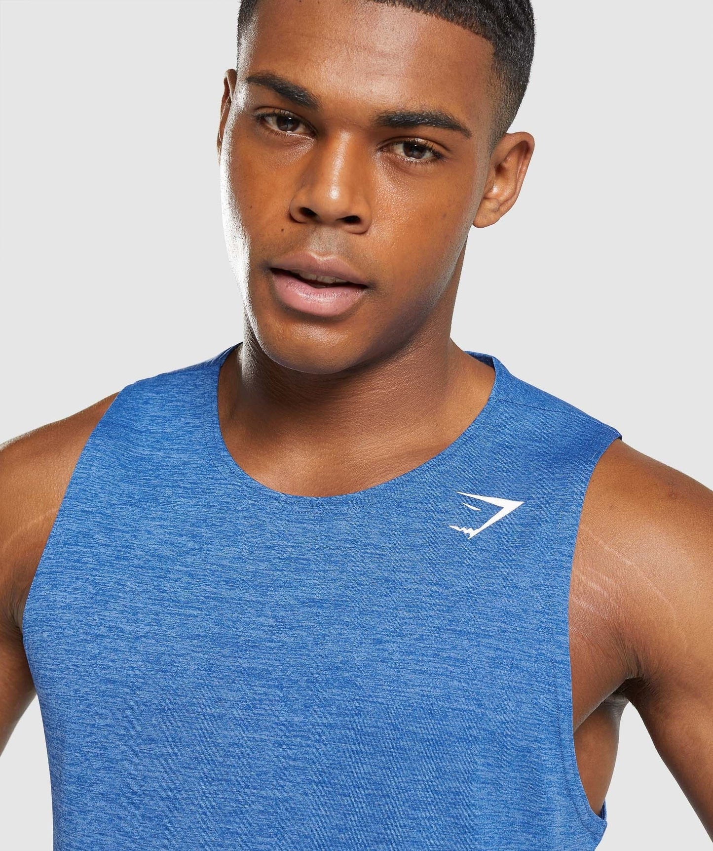 Gymshark Arrival Slim Marl Tank - Athletic Blue/Javelin Blue Marl