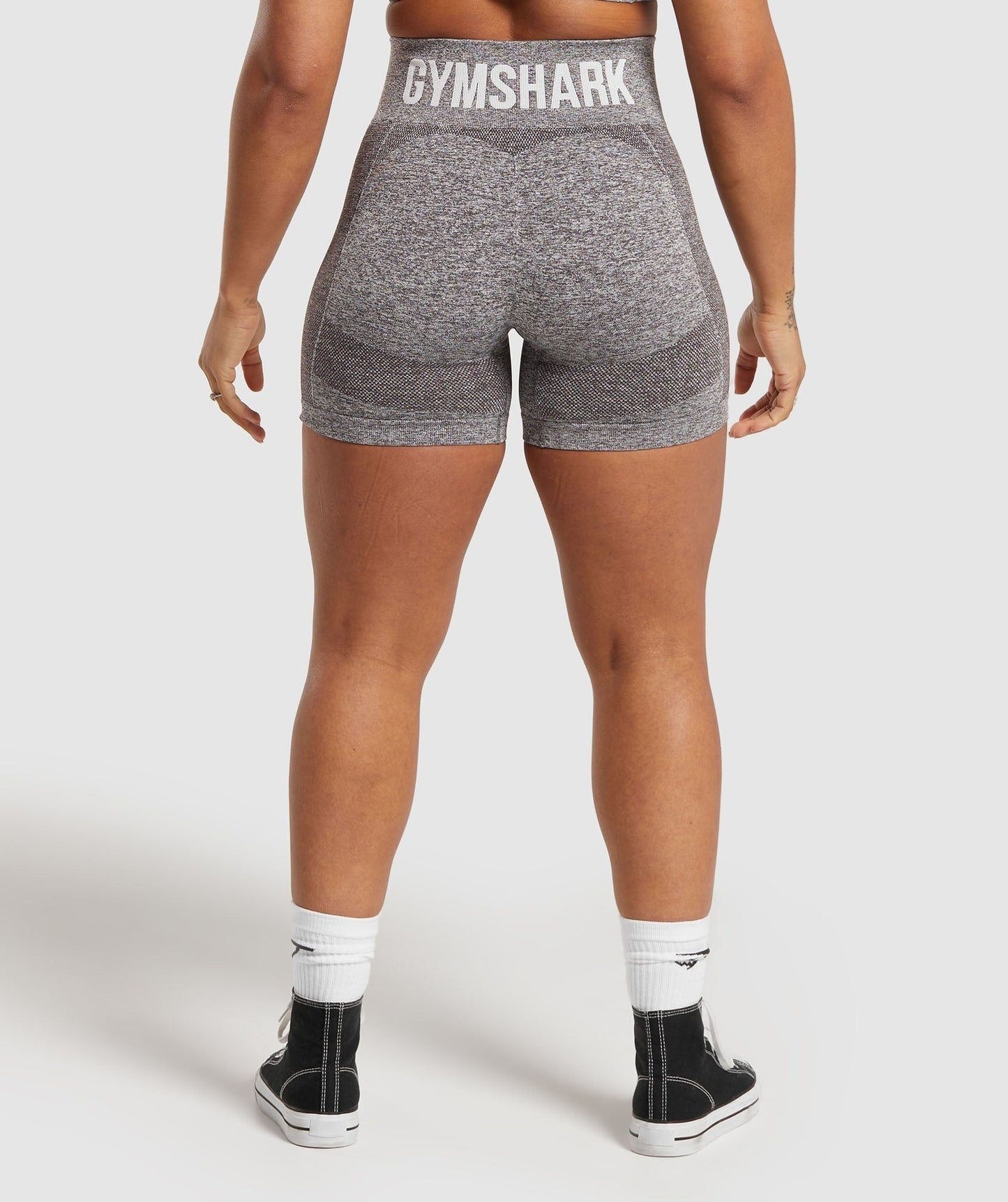 Gymshark Flex Shorts - Greyed Purple/White