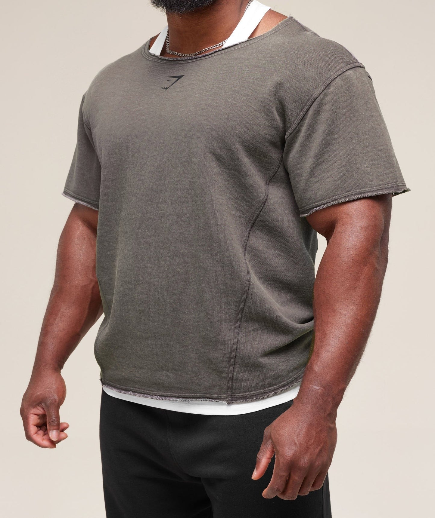 Gymshark Heritage Washed Rag Top - Onyx Grey