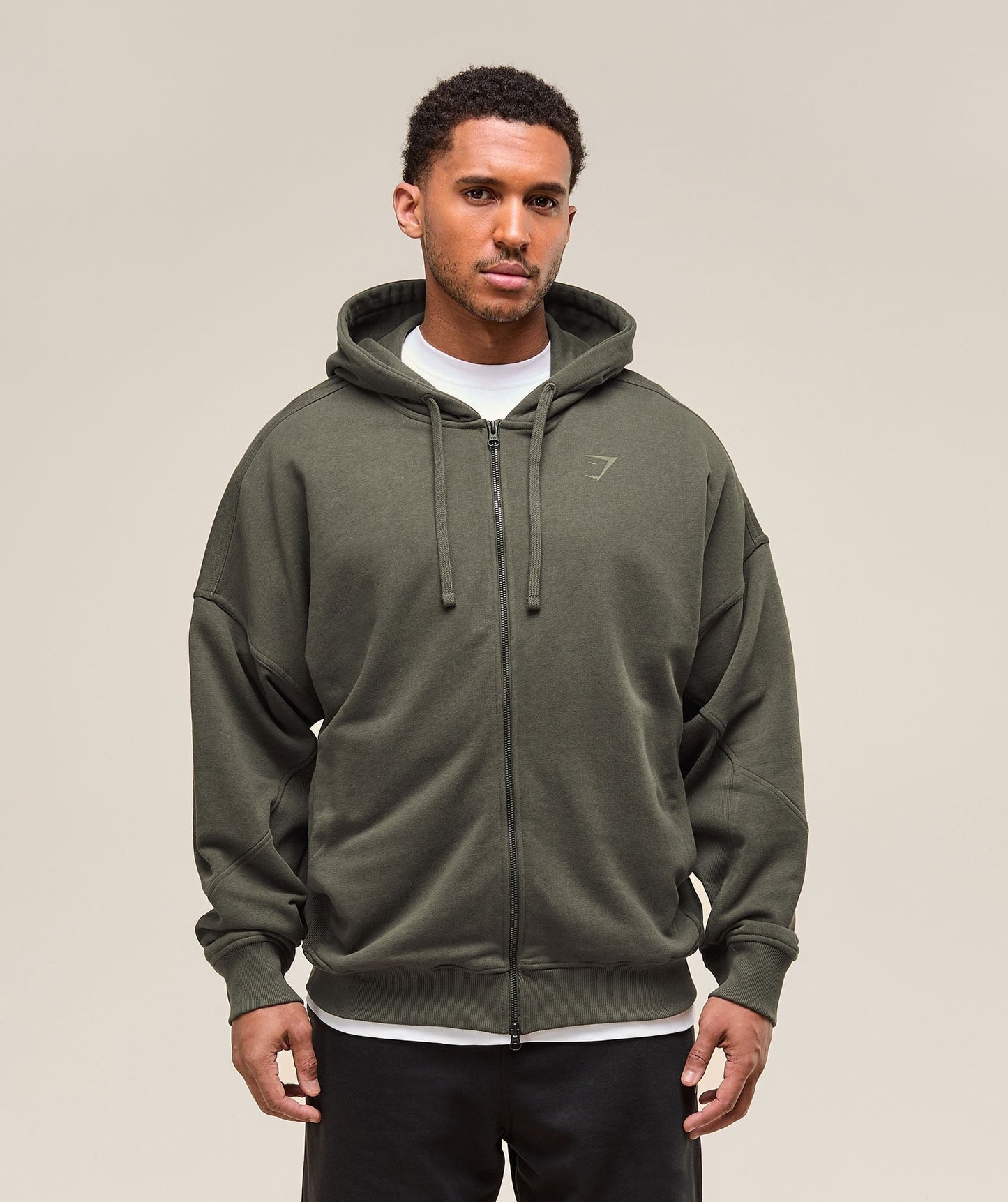 Gymshark Power Zip Up Hoodie - Strength Green