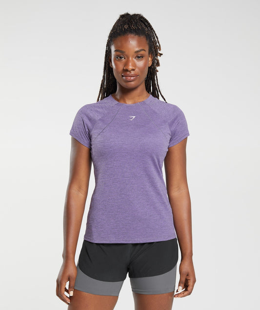 Gymshark Running T-Shirt - Dewberry Purple/Grape Purple