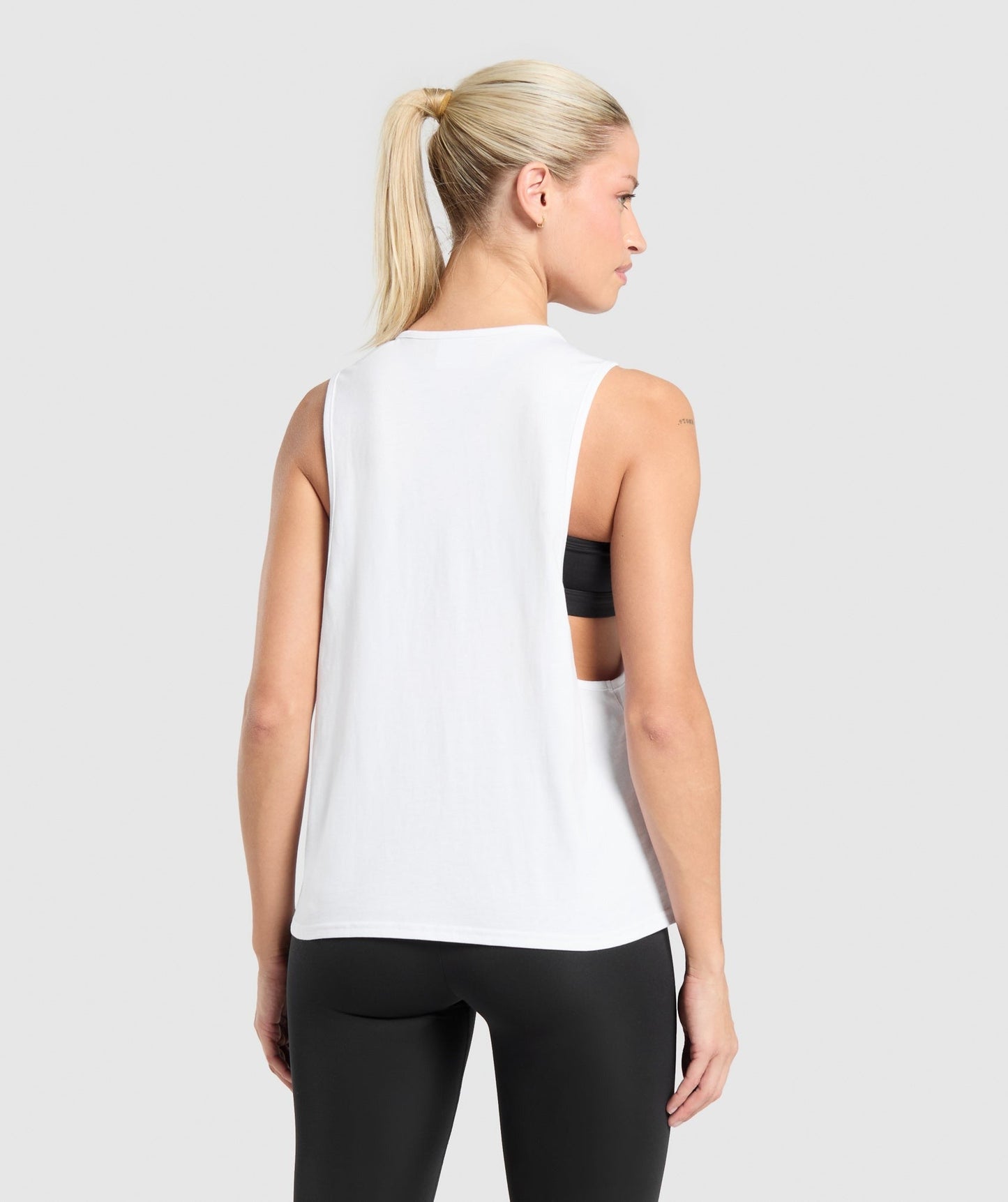 Gymshark Training Drop Arm Tank - White