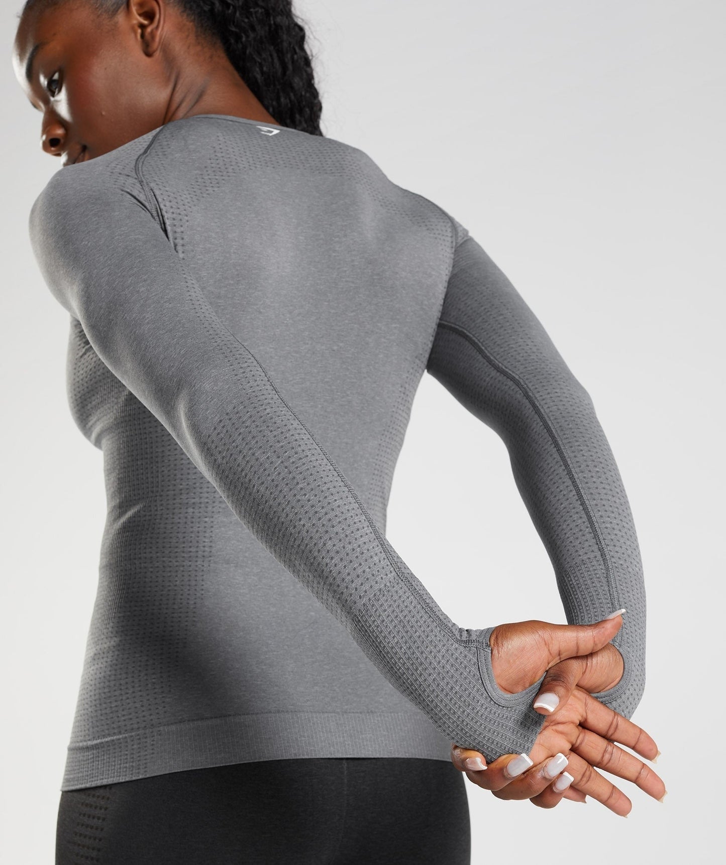 Gymshark Vital Long Sleeve Top - Smokey Grey Marl