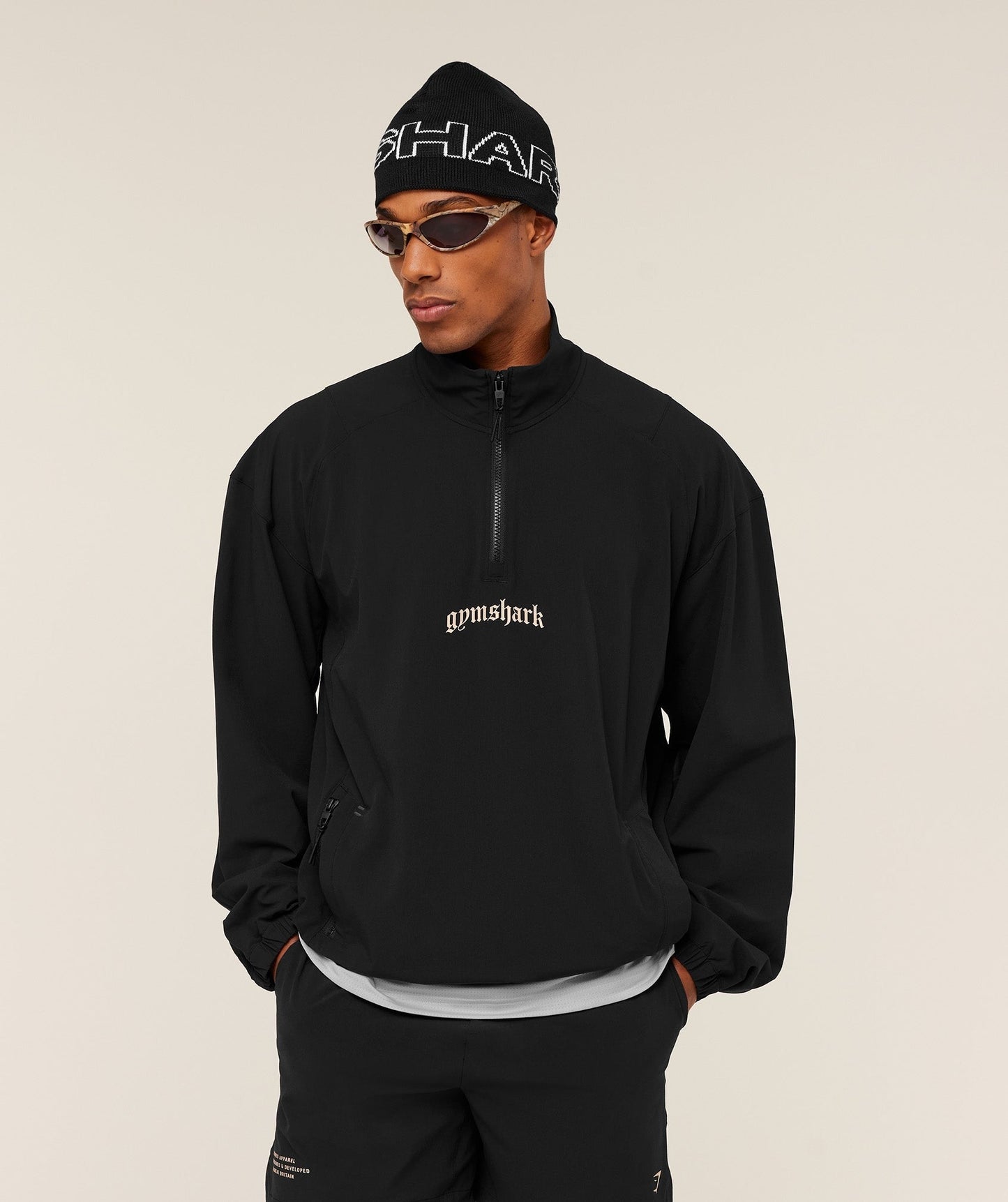 Gymshark Tactical Shell 1/4 Zip - Black