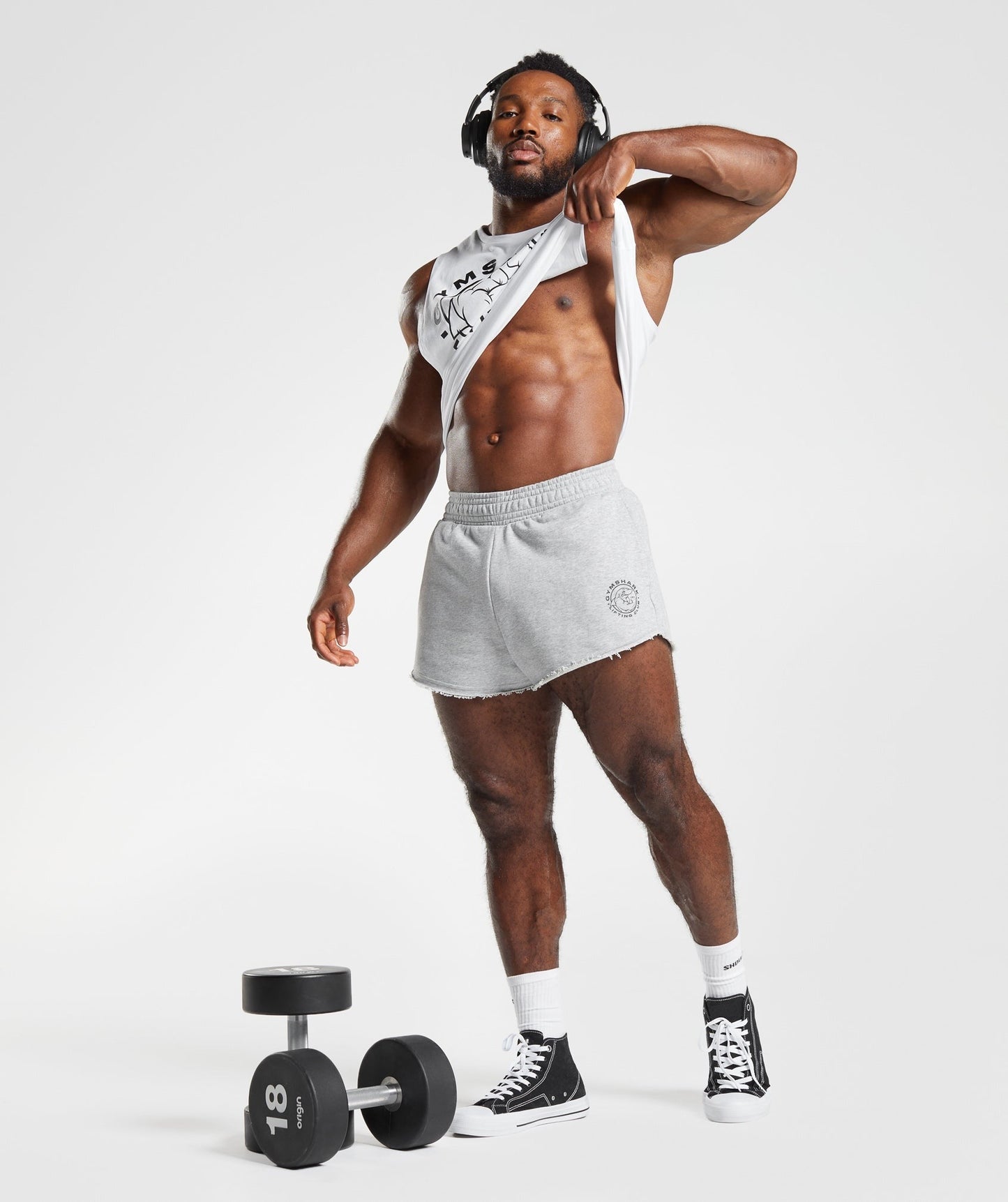 Gymshark Legacy Shorts - Light Grey Marl