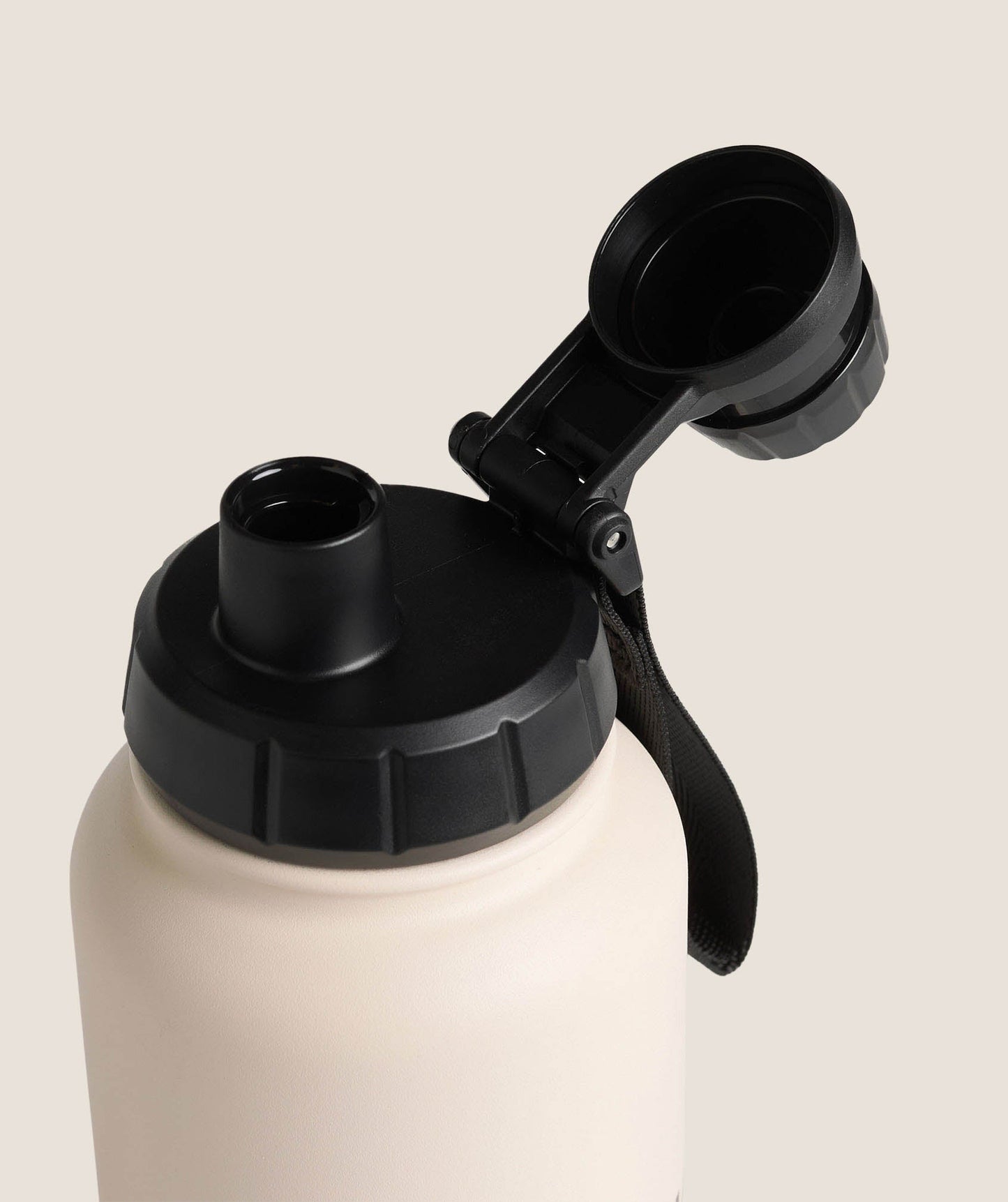 Gymshark Metal Insulated Bottle 1L - Oat White