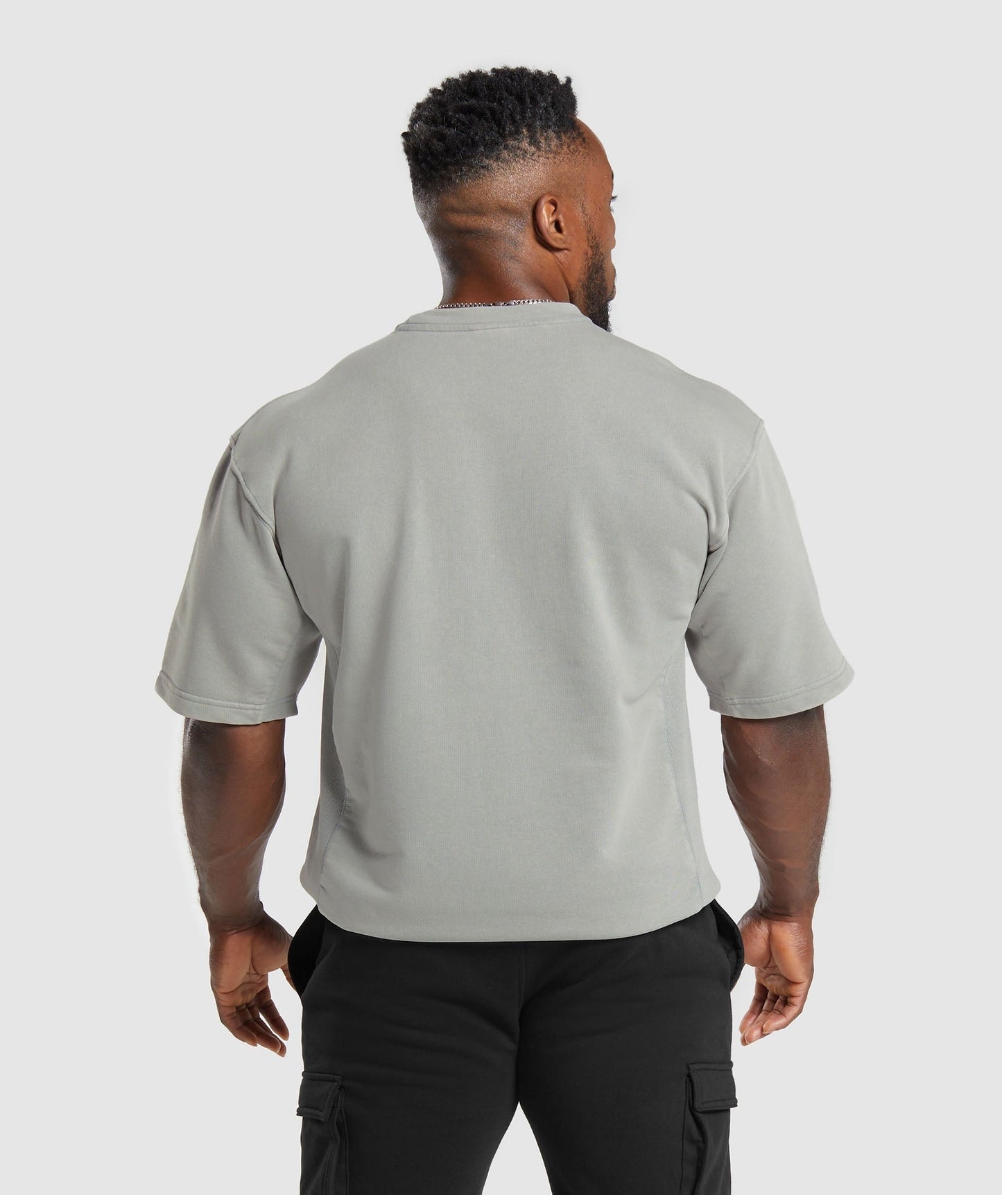 Gymshark Power Washed Short Sleeve Crew - Smokey Grey