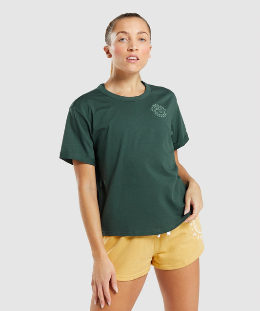 Gymshark Legacy Graphic Tee - Dark Green