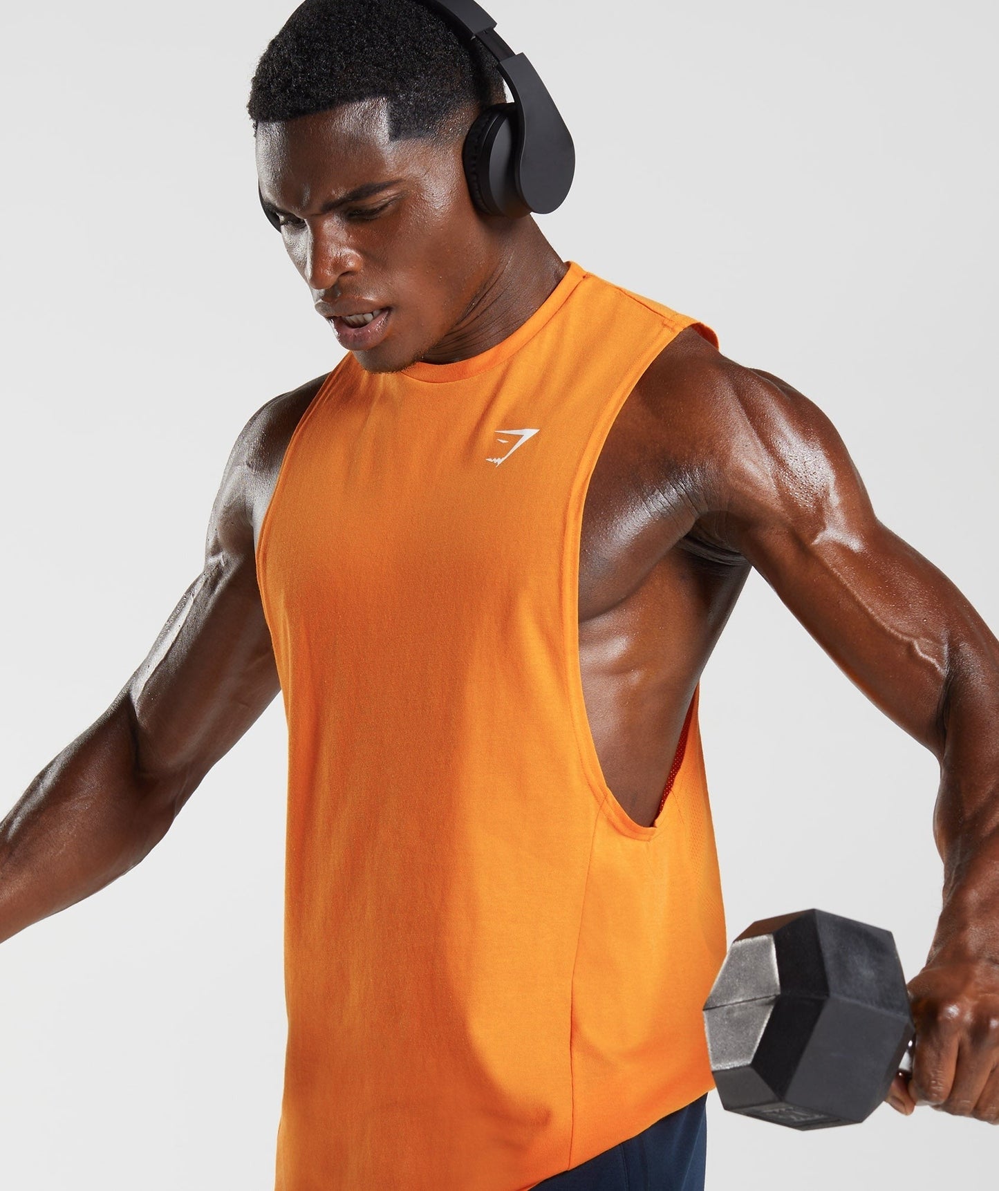 Gymshark React Drop Arm Tank - Sunburst Orange
