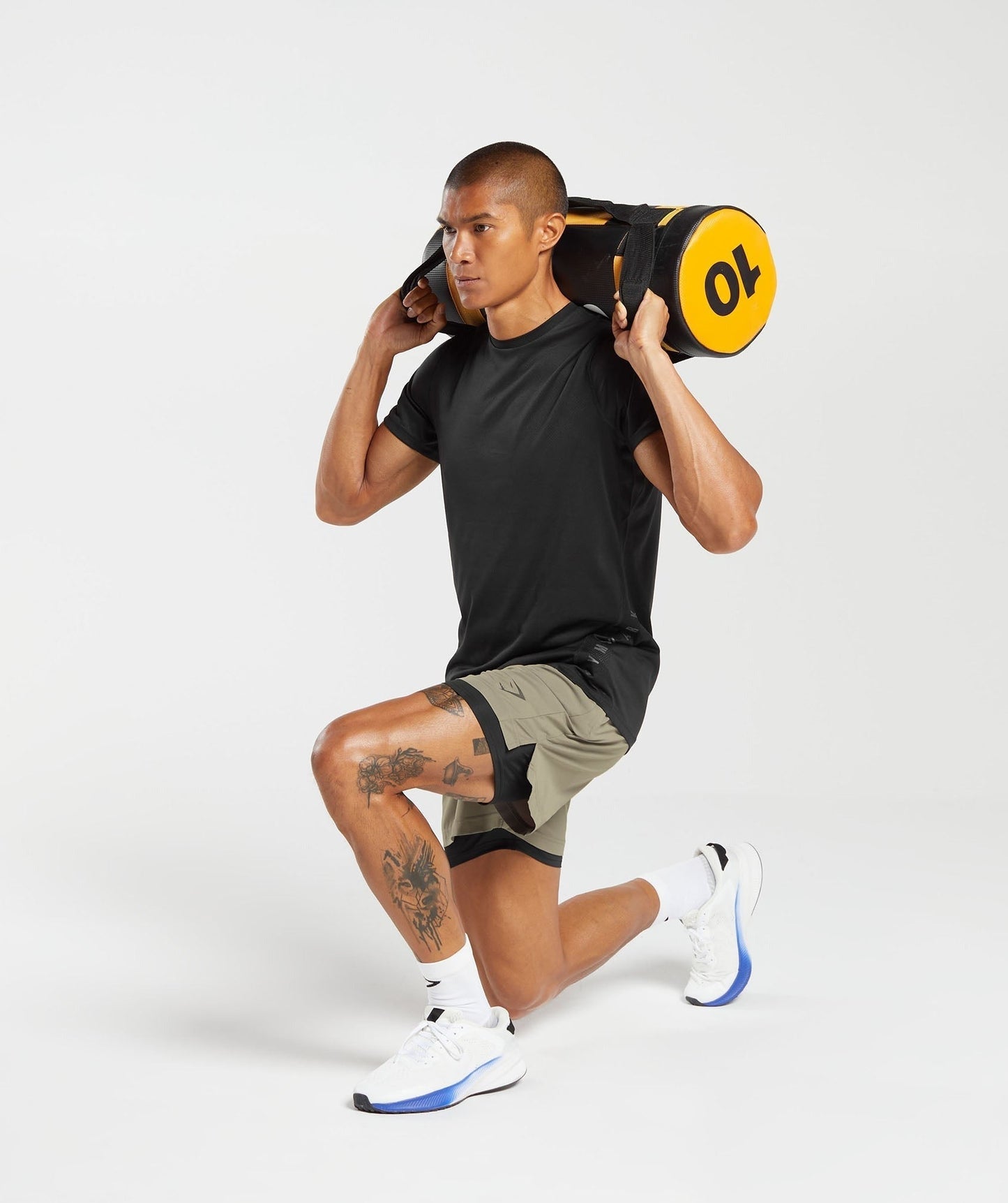 Gymshark Sport 5" 2 in 1 Shorts - Linen Brown/Black