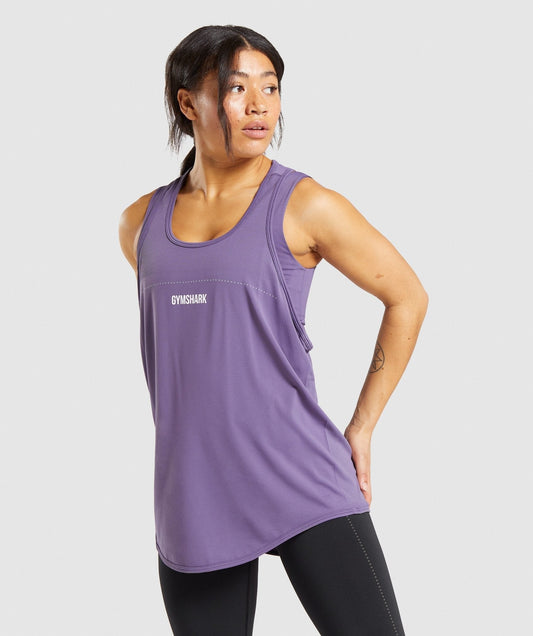 Gymshark Breeze Lightweight Seamless Vest - Purple