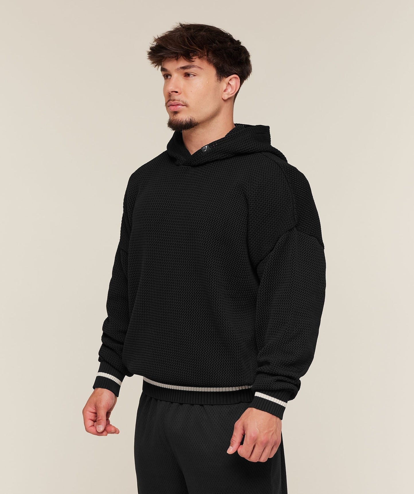 Gymshark Collective Crochet Style Hoodie - Black