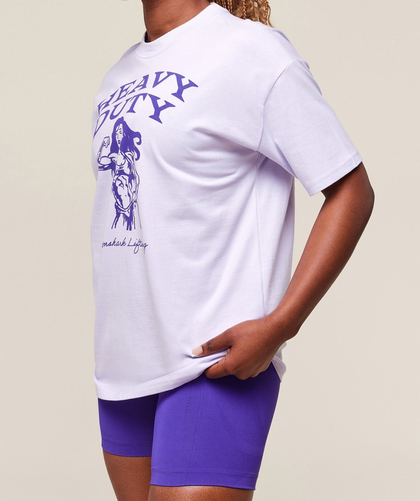 Gymshark Heavy Duty Graphic Oversized T-Shirt - Fresh Lilac