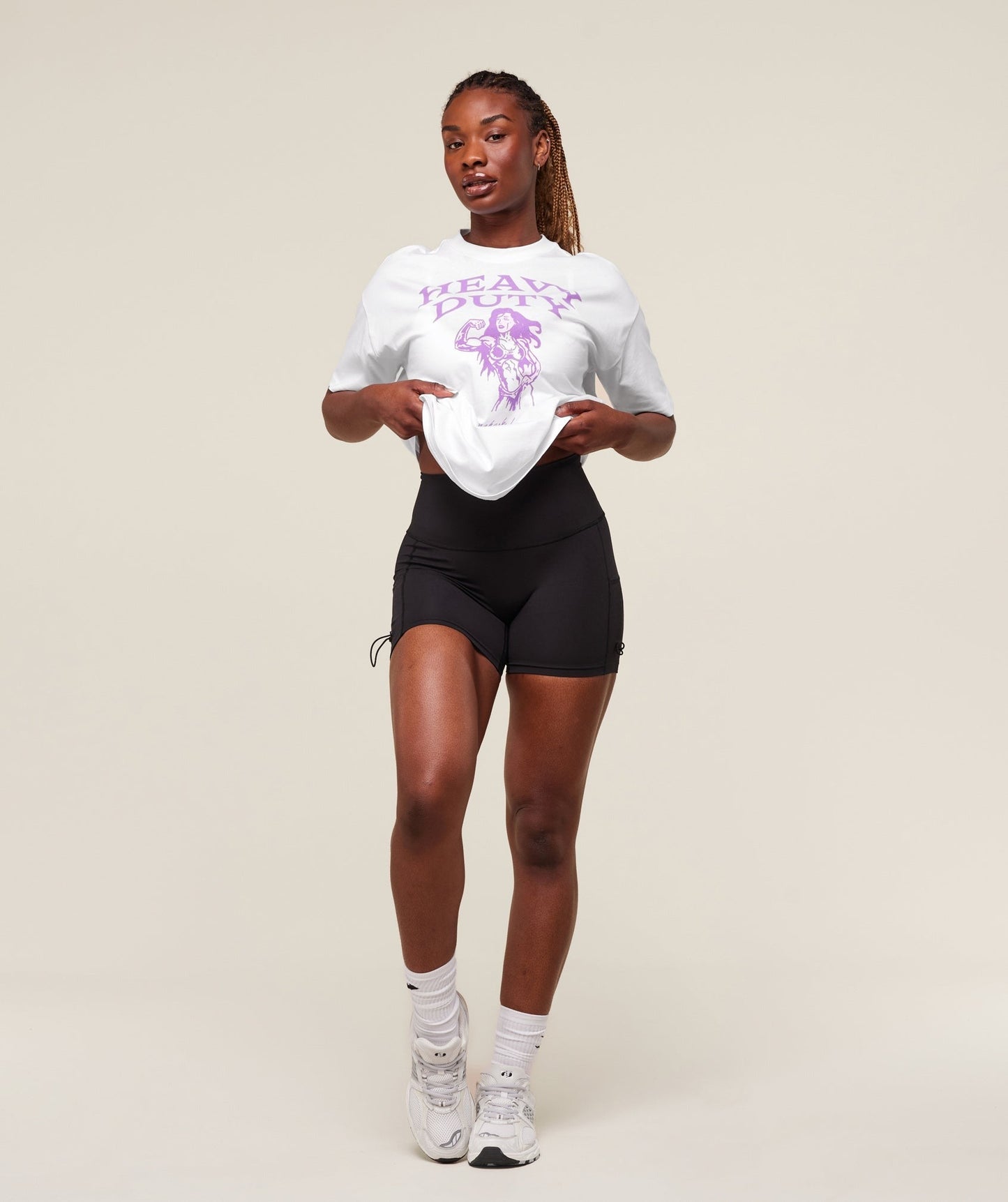Gymshark Heavy Duty Graphic Oversized T-Shirt - White