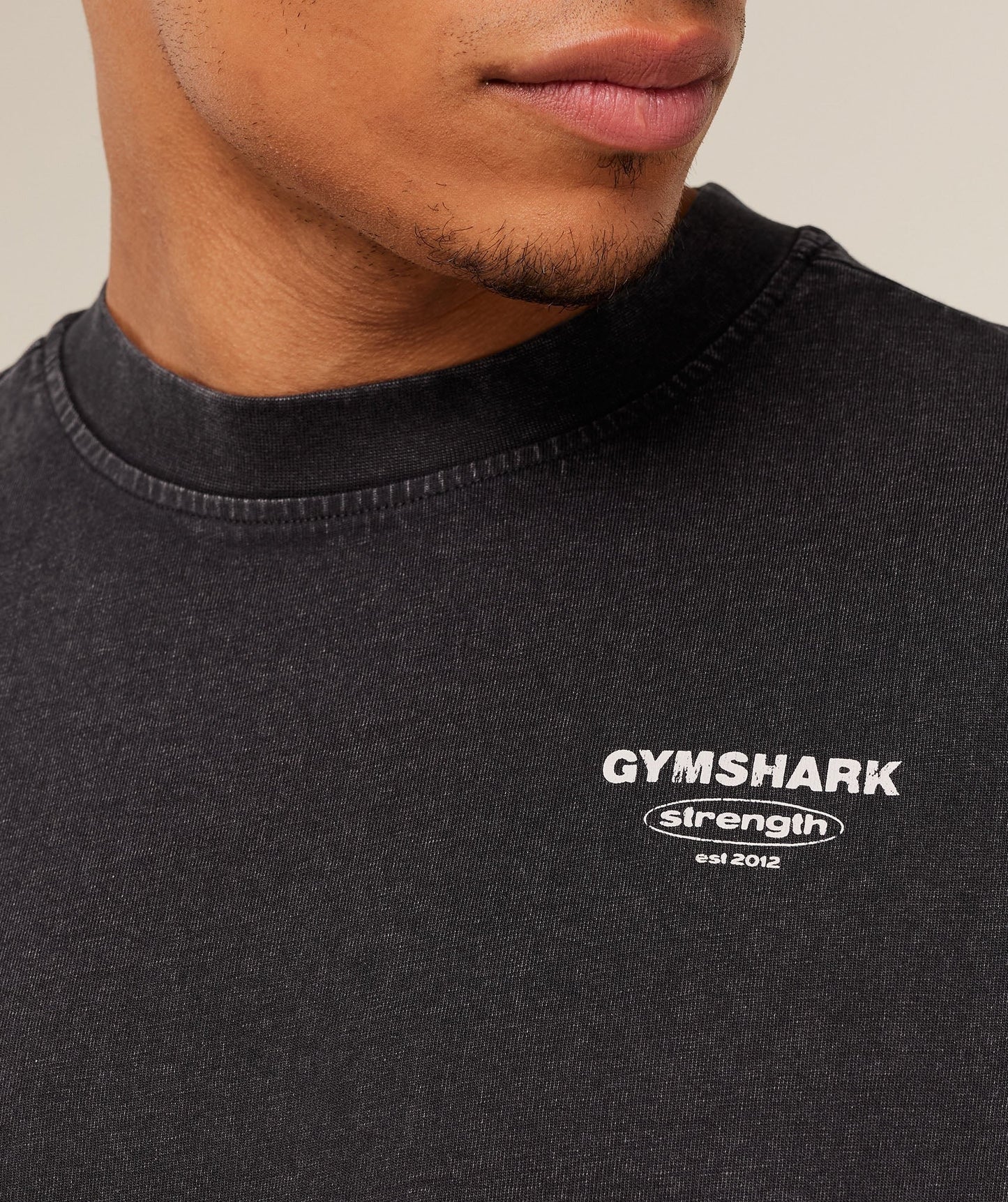 Gymshark Strength Stars Washed Graphic T-Shirt - Black