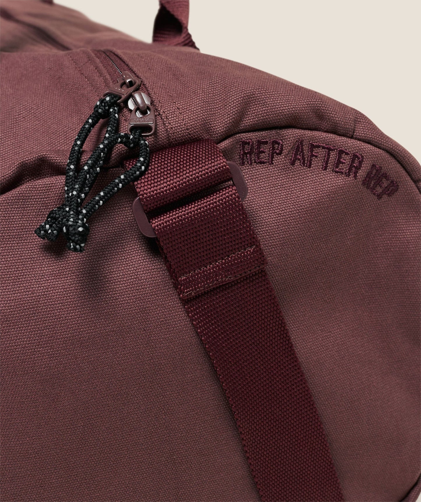 Gymshark Strength Dept Canvas Duffle Bag - Burgundy Brown