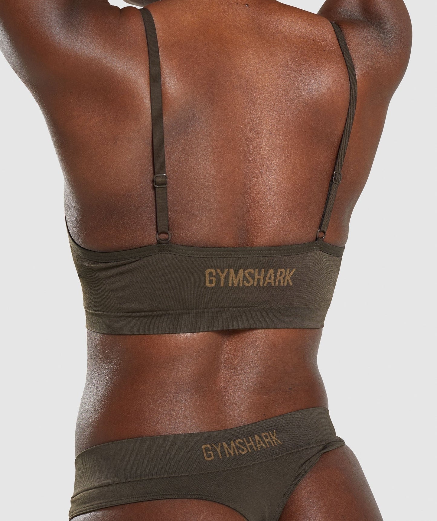 Gymshark Seamless Low Neck Bralette - Espresso Brown