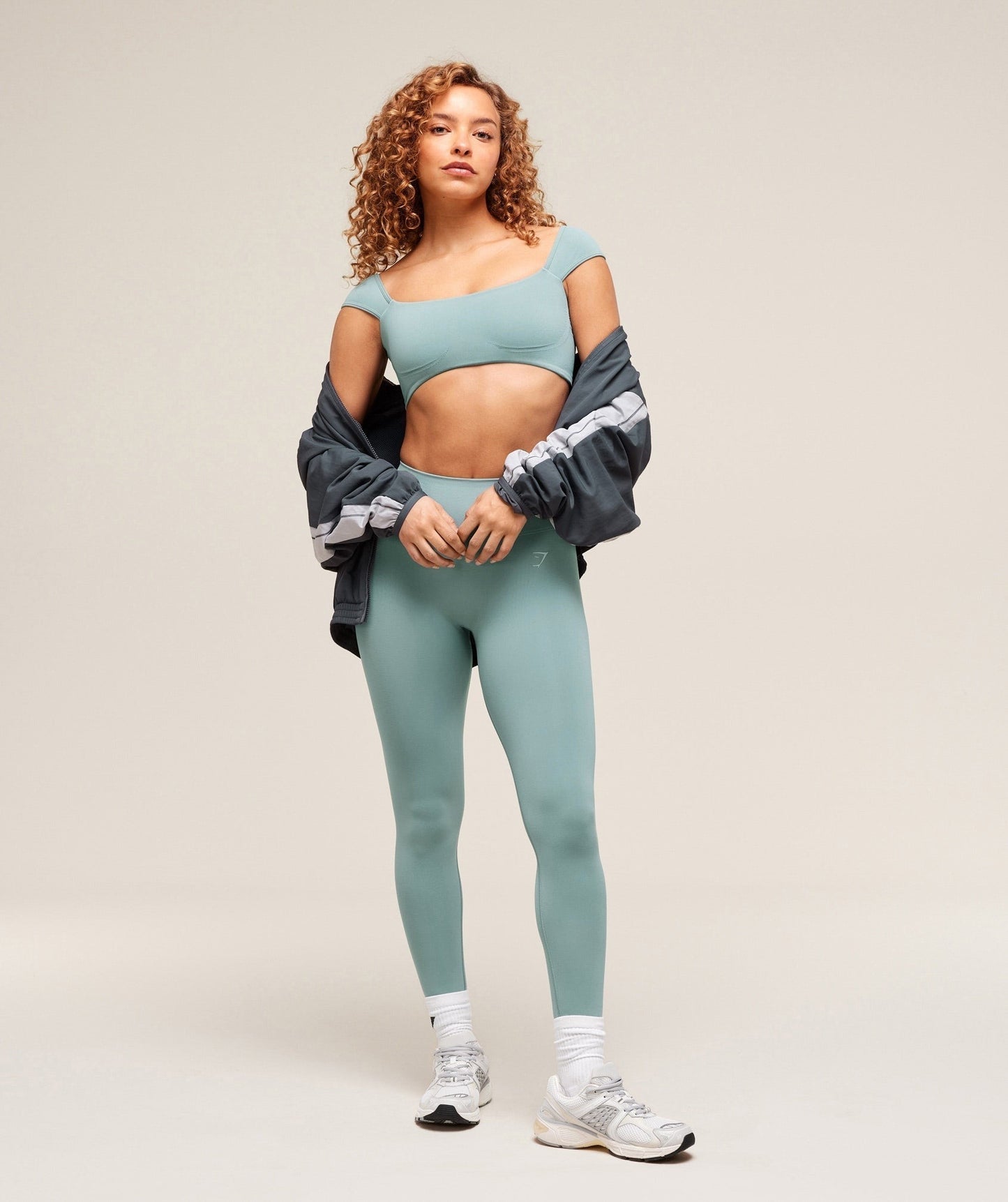 Gymshark Soft Sculpt Cap Sleeve Bralette - Rest Blue