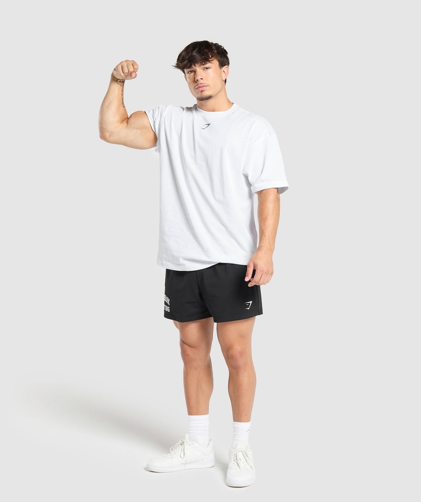 Gymshark Lifting Club T-Shirt - White/Pitch Grey