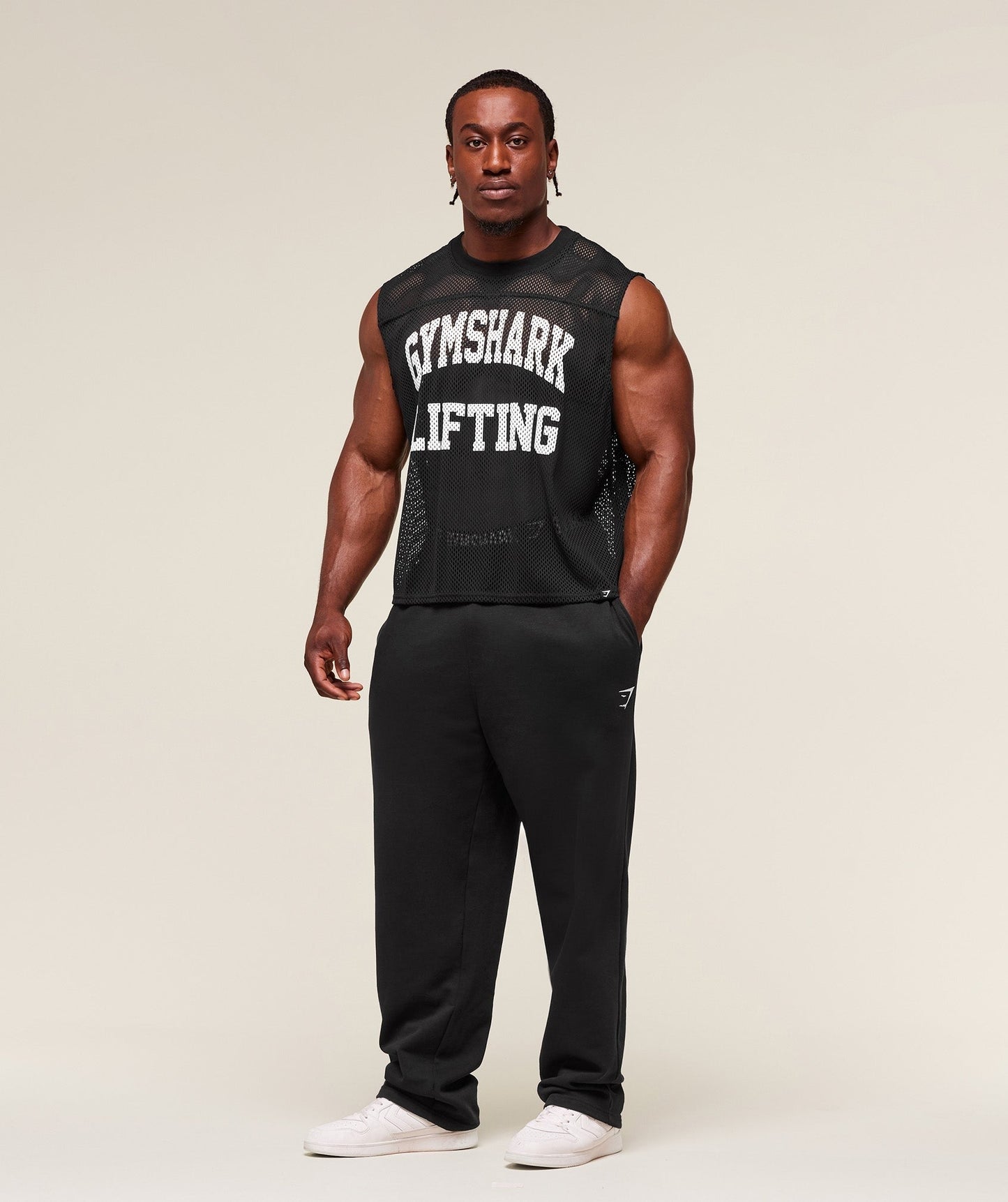 Gymshark Mesh Oversized Tank - Black