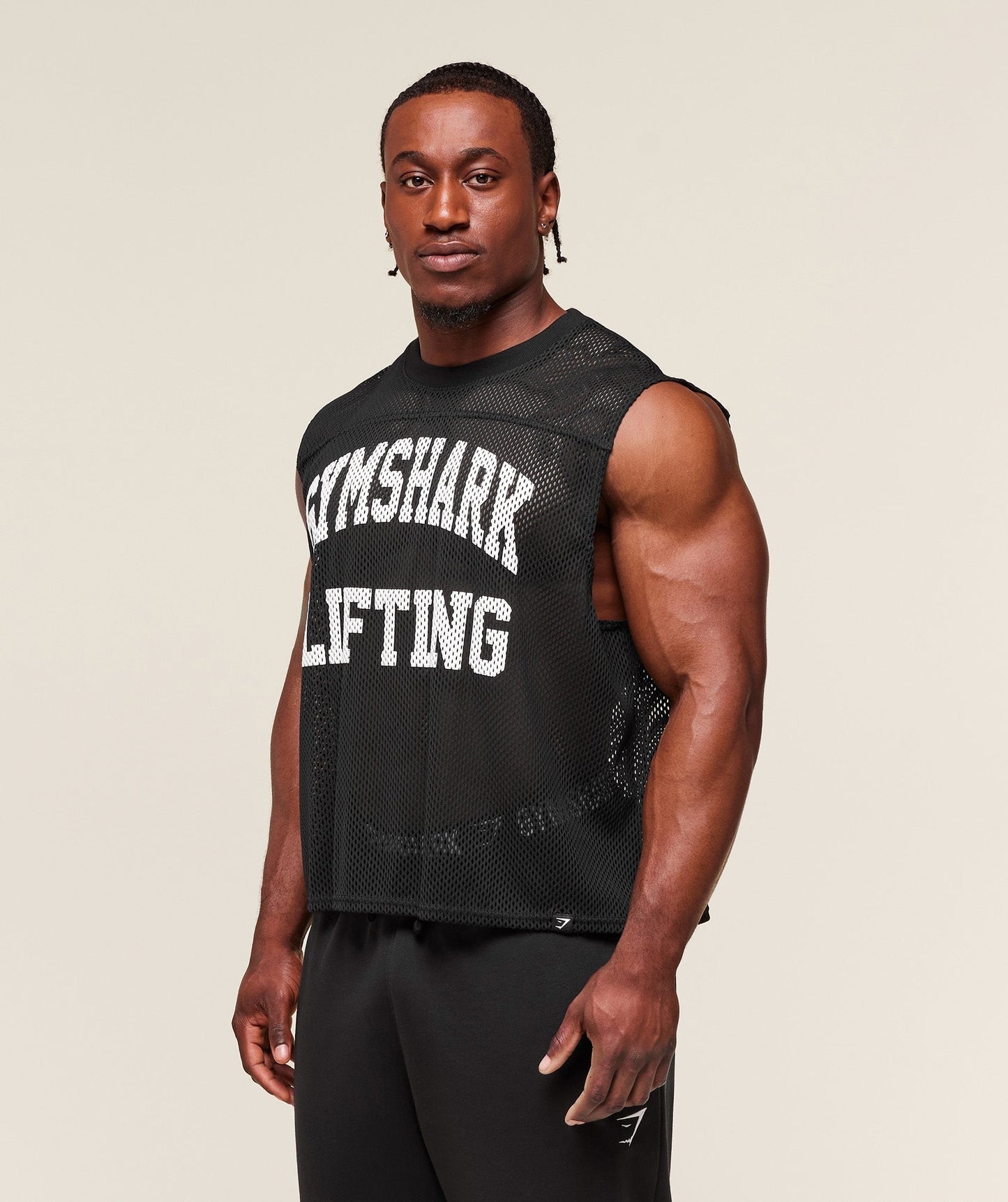 Gymshark Mesh Oversized Tank - Black