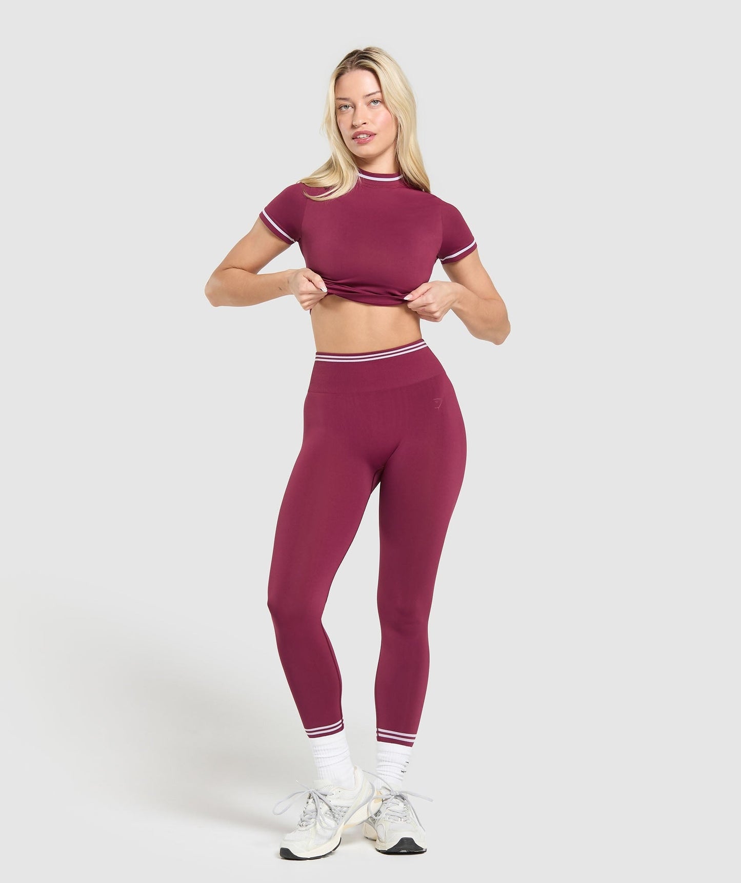 Gymshark Contrast Seamless Midi Tee - Strong Pink