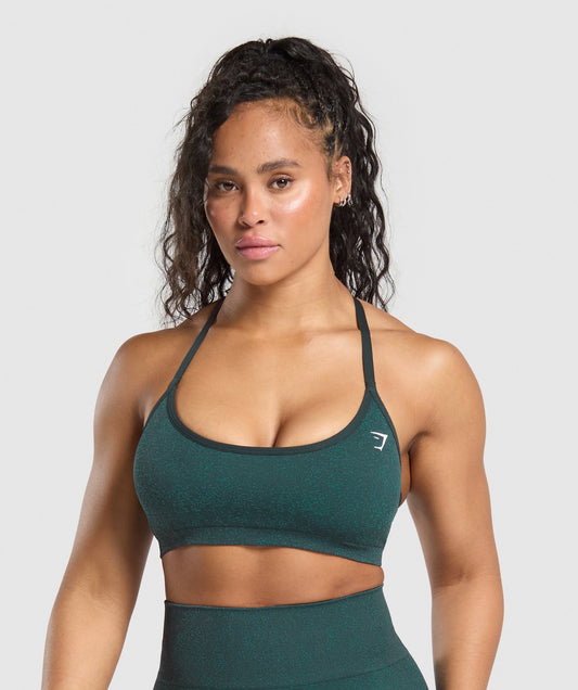 Gymshark Adapt Fleck T-Back Bra - Darkest Teal/Functional Teal