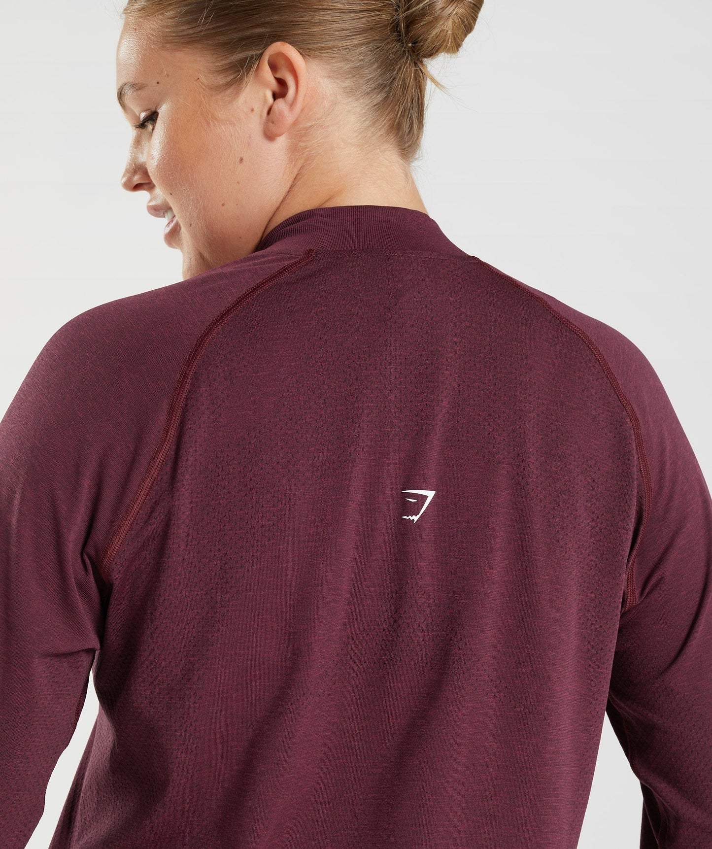 Gymshark Vital 1/2 Zip - Baked Maroon Marl