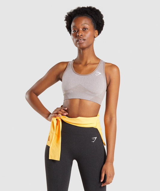 DNU - Gymshark Vital Seamless 2.0 Sports Bra - Taupe Marl