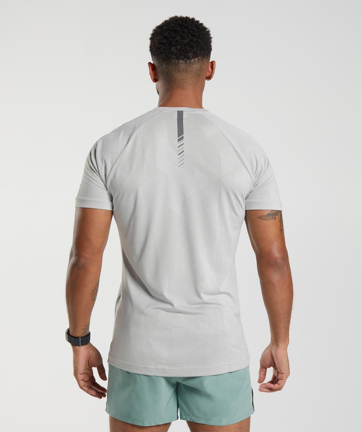 Gymshark Apex T-Shirt - Light Grey/Smokey Grey