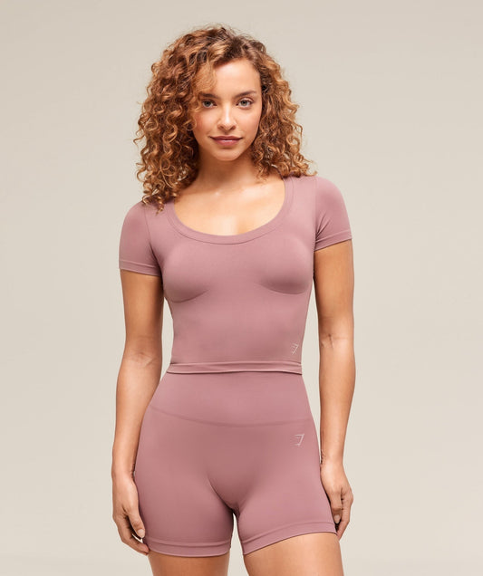 Gymshark Soft Sculpt Midi T-Shirt - Calm Pink